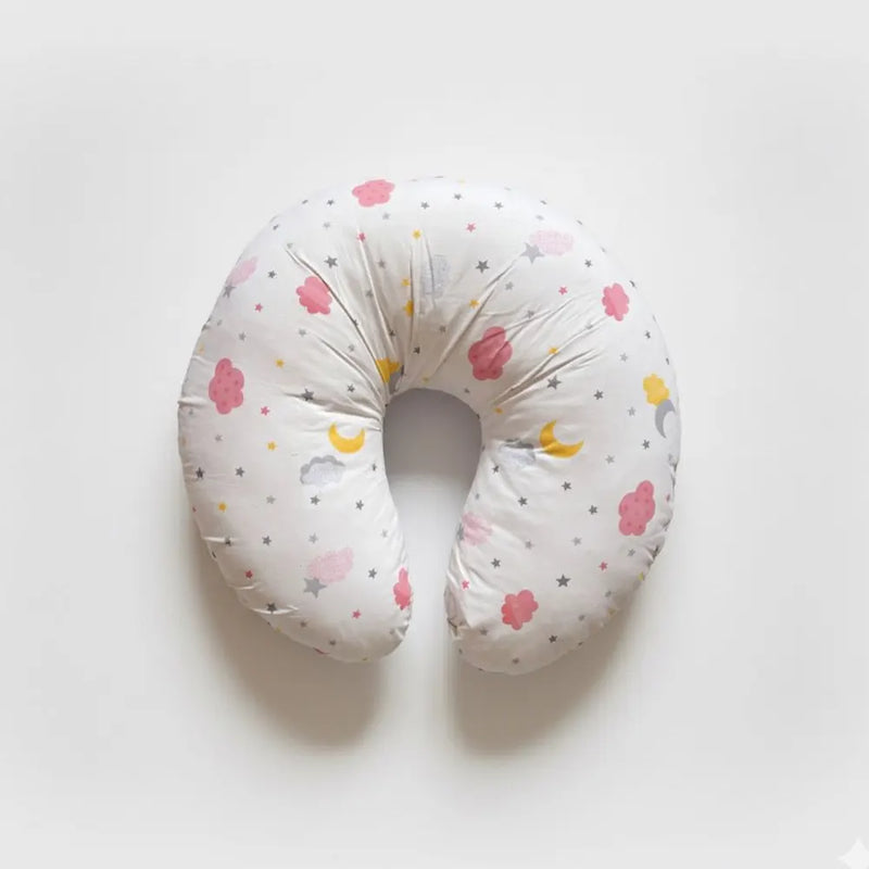 BébéYo Coussin d'Allaitement Étoile nuage - Rose