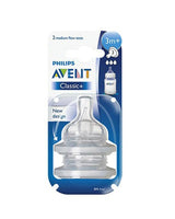 Avent 2 Tétines Classic Anti-Colic Débit Moyen 3M+
