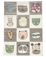 Tapis Rectangulaire ZOO TOO 80x150 cm Un Amour de Tapis - Gris