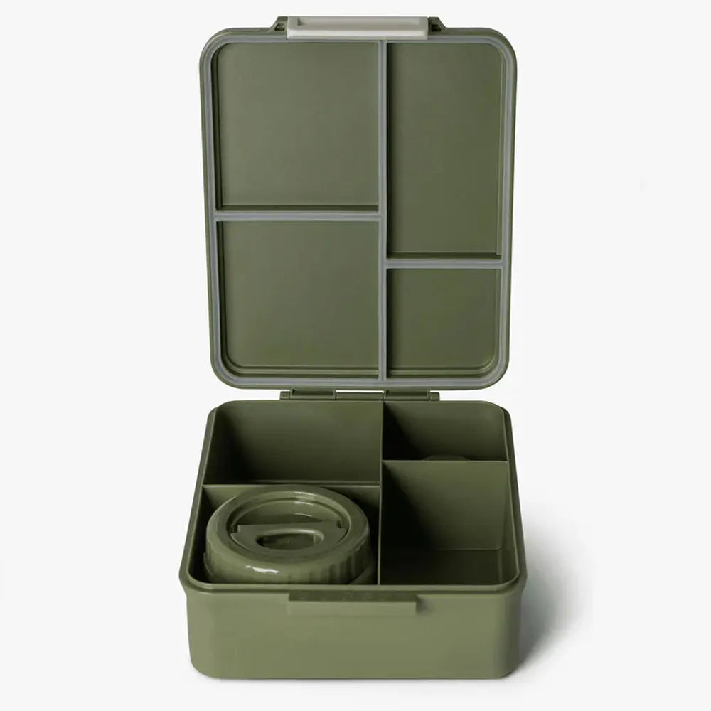 Citron Grande Lunchbox avec Pot Alimentaire Isotherme - Vert
