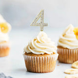 Cake Topper Chiffre 4 - Doré