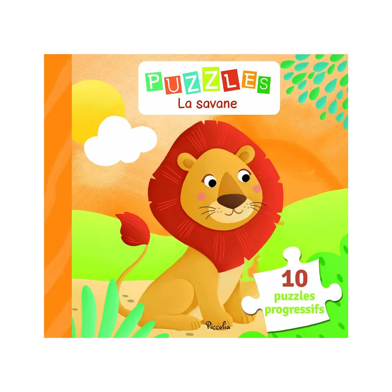 Puzzles La Savane 10 Puzzles Progressifs - 3A+