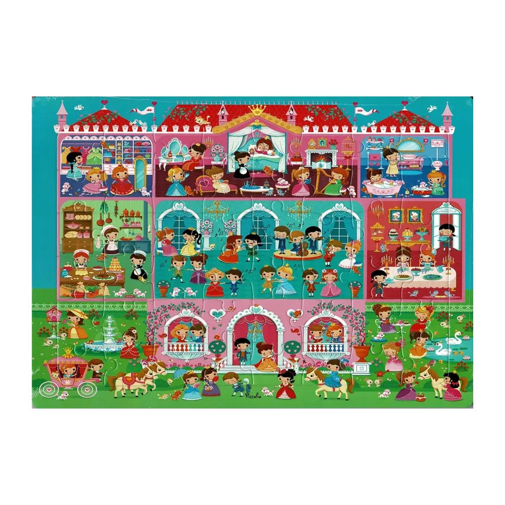 Piccolia Puzzle Le Château de Princesses 48 Pièces - 4A+