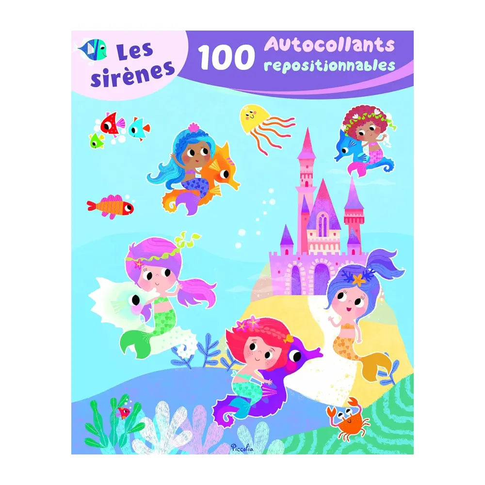 Piccolia Les Sirènes 100 Autocollants Repositionnables - 3A+