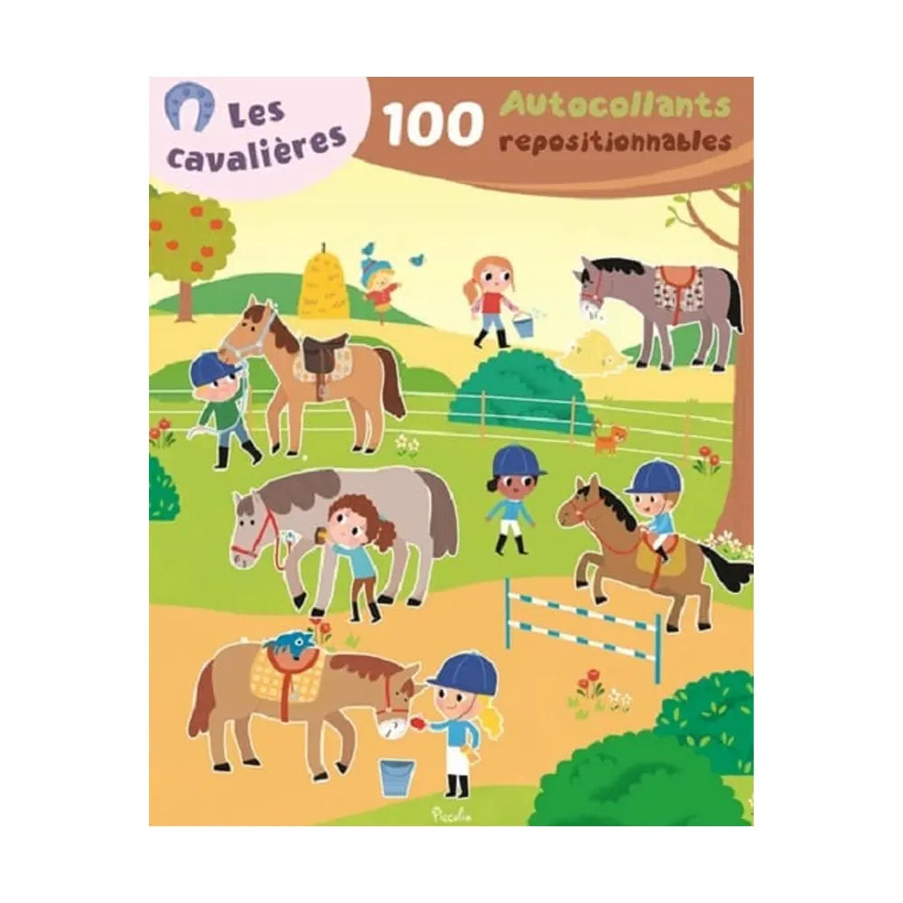 Piccolia 100 Autocollants Repositionnables Les Cavalières - 4A+