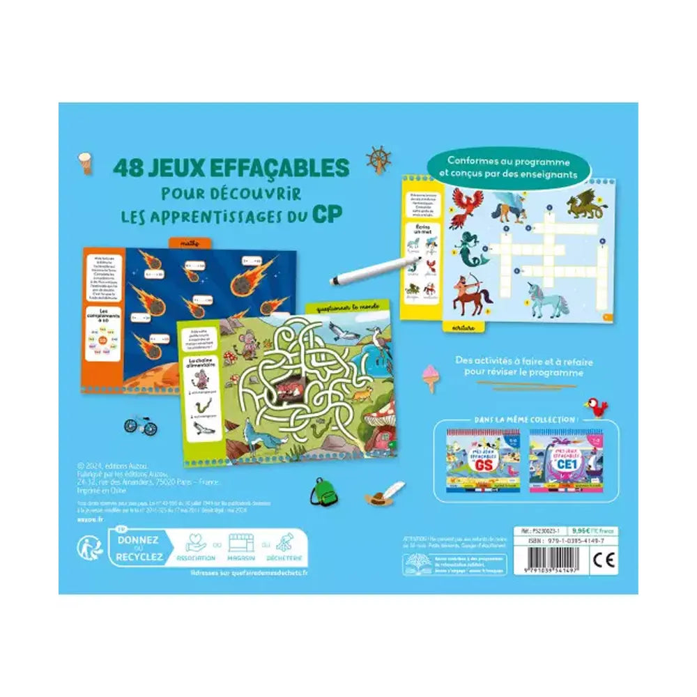 Auzou Éducation Mes Jeux Effaçables de CP