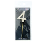 Cake Topper Chiffre 4 - Doré