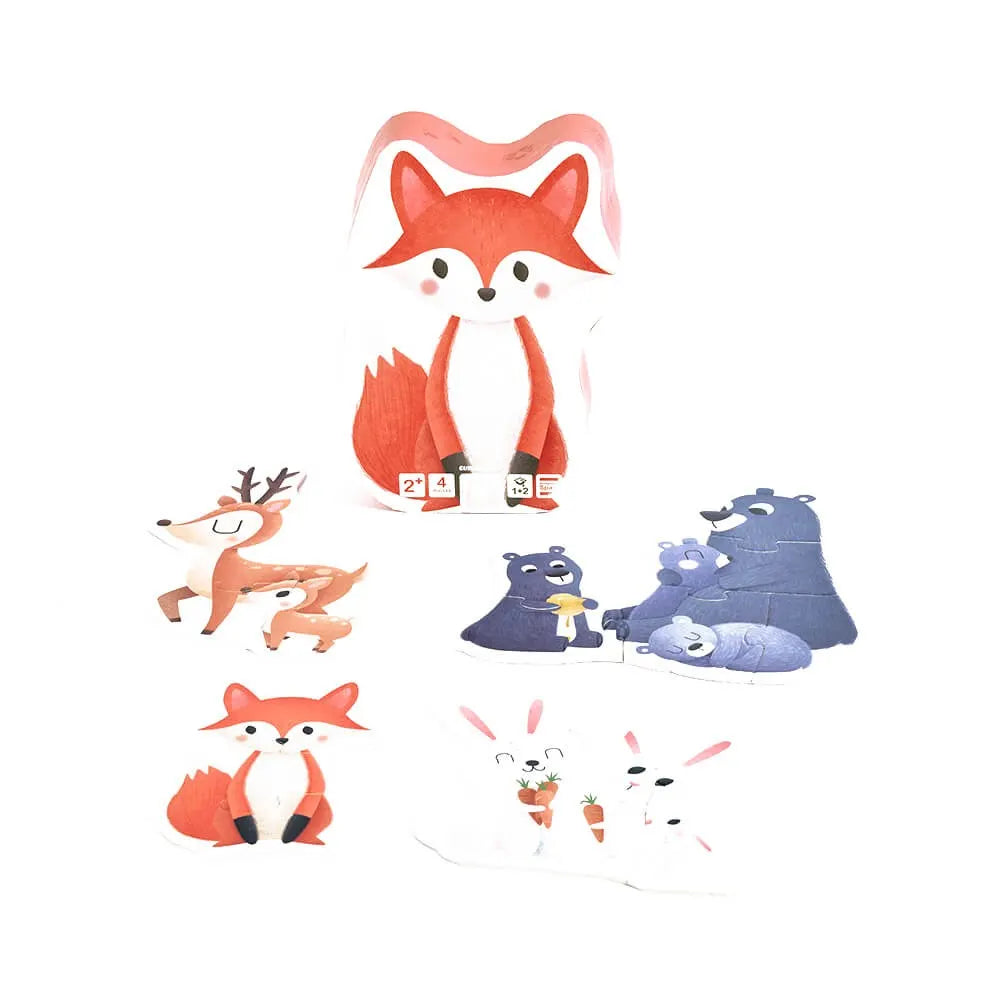 Eurekakids Puzzle Évolutif 4 en 1 -Animaux de la Forêt - 2A+
