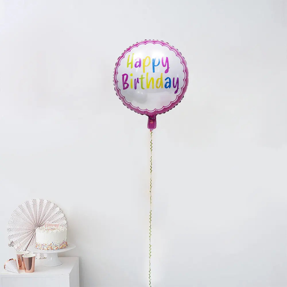 Globo de Aluminio Feliz Cumpleaños Rosa – 45cm