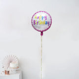 Globo de Aluminio Feliz Cumpleaños Rosa – 45cm