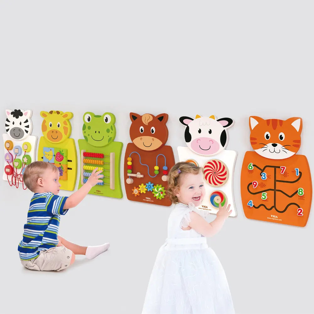 Viga Toys Jouet Mural Apprentissage des Nombres en Bois - 18M+