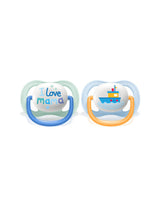 Avent Ultra Air Happy Collection Soothers 0-6m Boy - Pack of 2