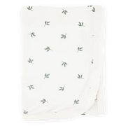 Couverture PurelySoft à imprimé feuilles - Ivoire