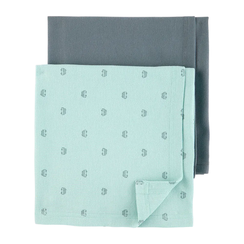 Lot de 2 Couvertures Gaufrées Bébé Carter's - Garçon