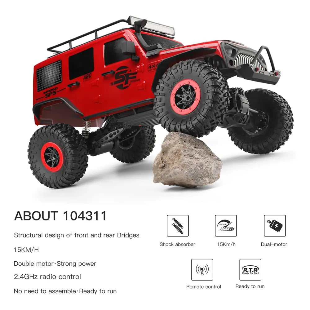Voiture Télécommandée Tout-Terrain 4x4 1:10 – 14A+