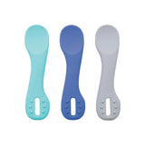 Tiny Twinkle Lot de 3 Cuillères en Silicone 4M+ - Océan