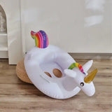 Flotador asiento para niño Unicornio arcoíris con asa
