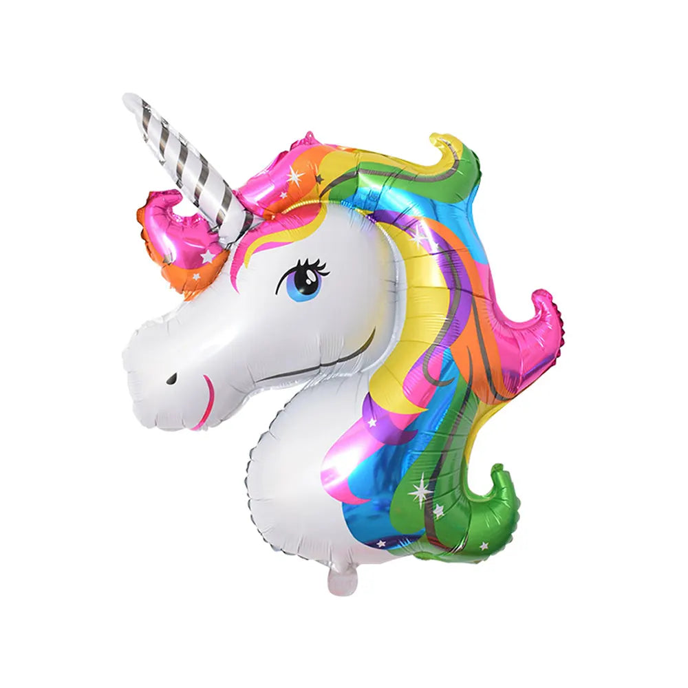 Grand Ballon Tête de Licorne en Aluminium