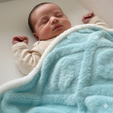 Babymat Couverture d'Hiver 100x100 cm - Cœur Turquoise