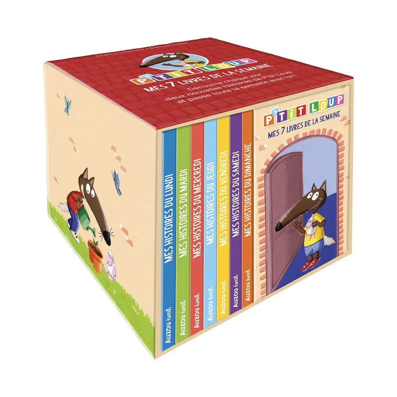Auzou P'tit Loup Bibliothèque - Mes 7 Livres de la Semaine