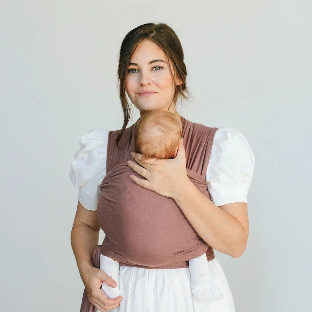BébéYo Écharpe de Portage - Rose Poudré