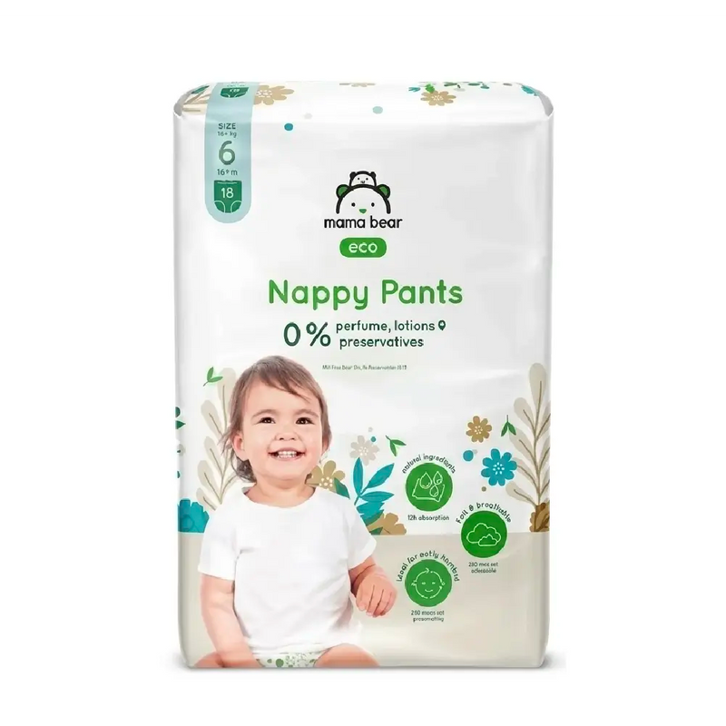 Mama Bear Couches Culottes Taille 6 (+16Kg) – 18 Unités