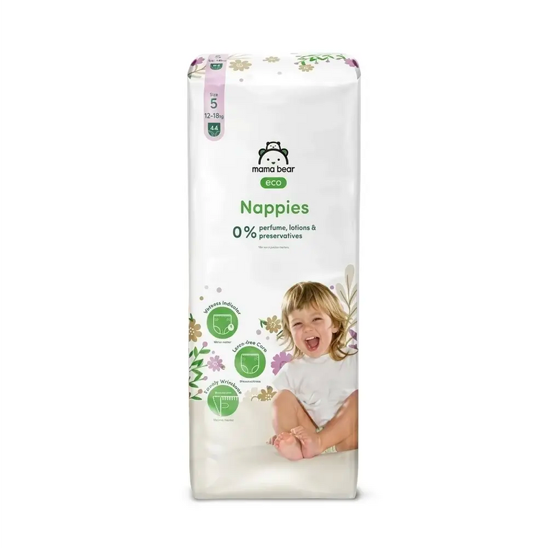Mama Bear Couches Écologiques Taille 5 (12-18Kg) – 44 Unités