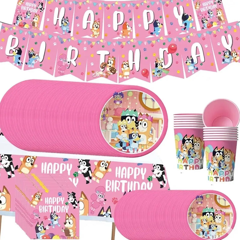Pack de Cumpleaños 52 Piezas – Bluey Rosa