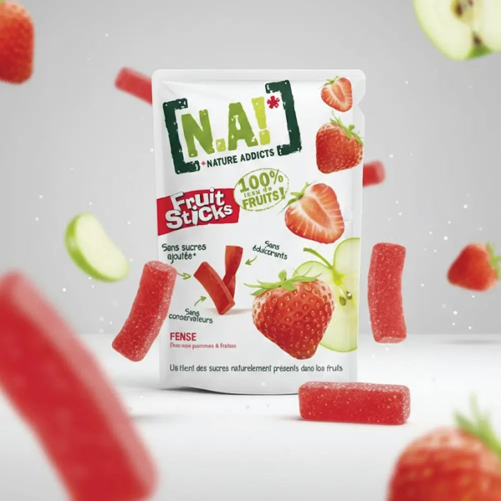 N.A ! Gommes Fruit Sticks 35g - Fraise