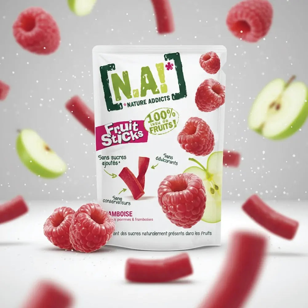 N.A ! Gommes fruit sticks 35g - Framboise