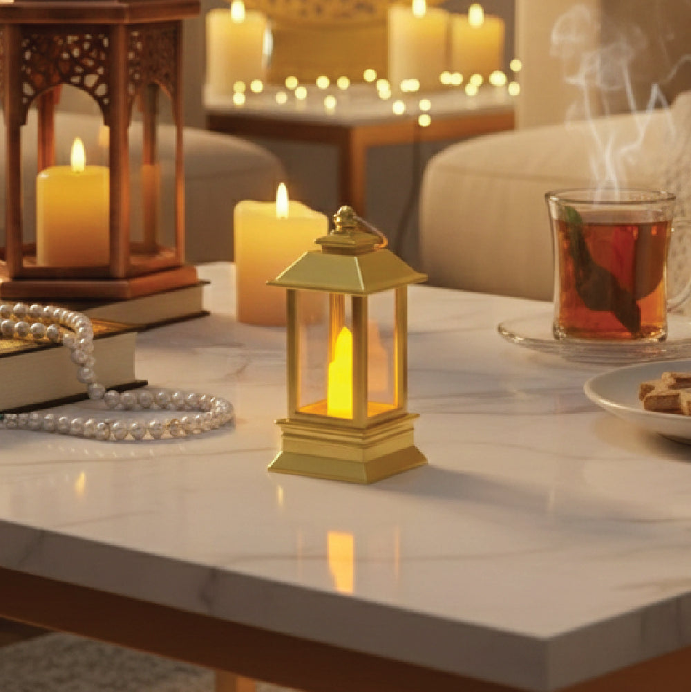 Mini Lanterne LED Décorative avec Fausse Bougie – 9cm
