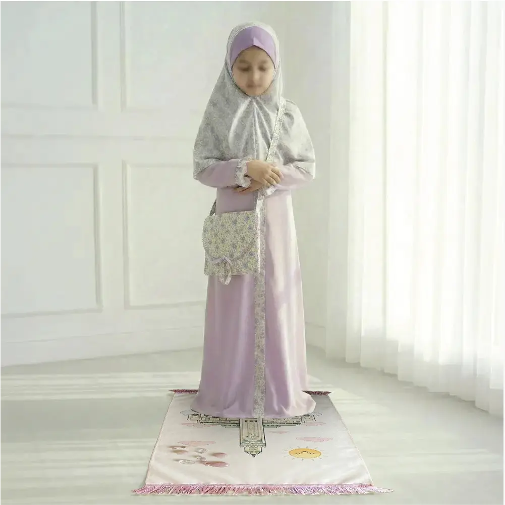 Pack de Prière Mounissate (Robe + Foulard + Sac + Tapis)
