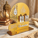 Décoration en Acrylique Calendrier Ramadan - Doré