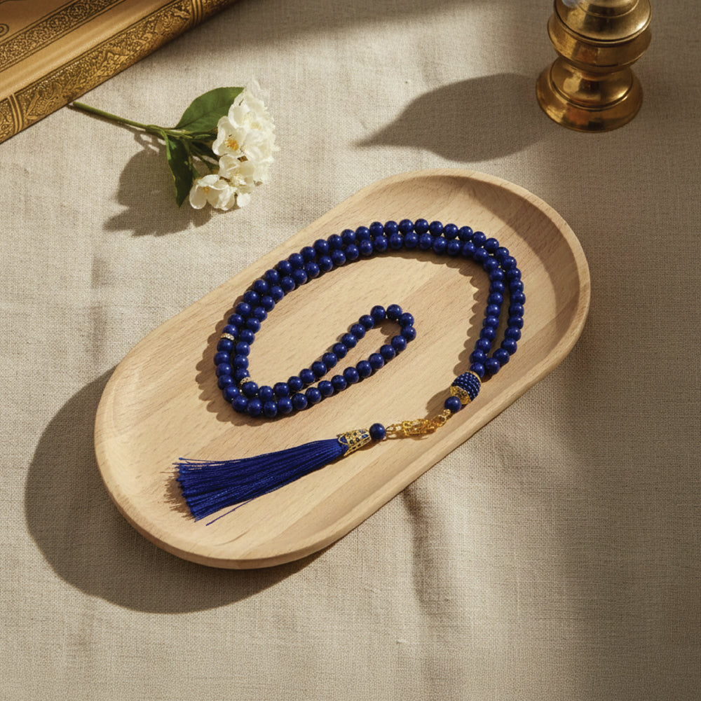Grand Chapelet Musulman Tasbih Perles - Bleu