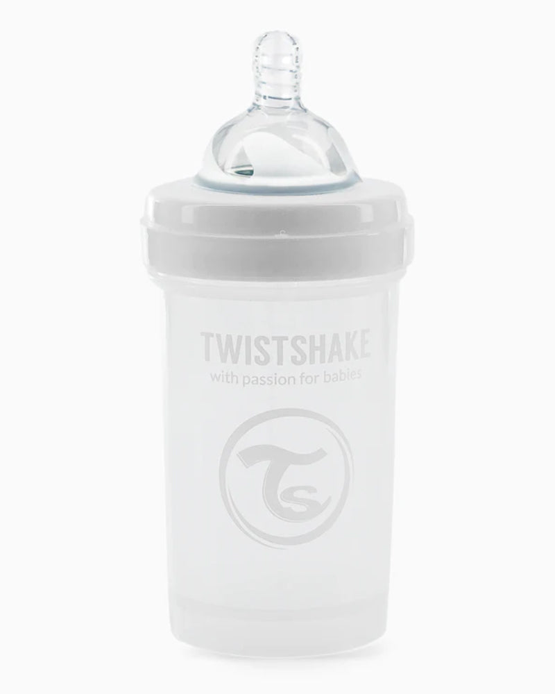 Offre : 1 Biberon Anti-Colique Twistshake 180ml - Blanc = 2 Gratuits!