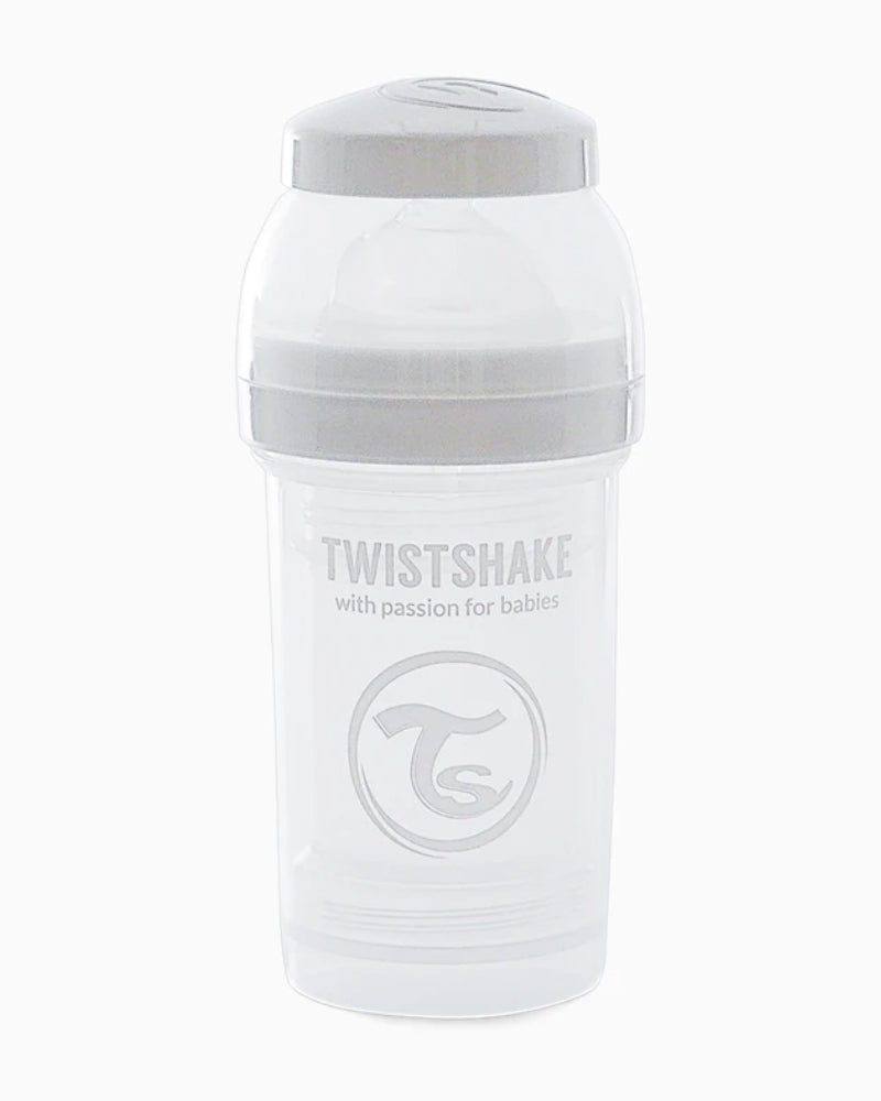 Offre : 1 Biberon Anti-Colique Twistshake 180ml - Blanc = 2 Gratuits!