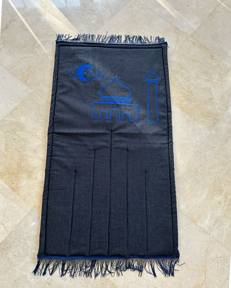 Alfombra de oración premium muy suave - Azul marino