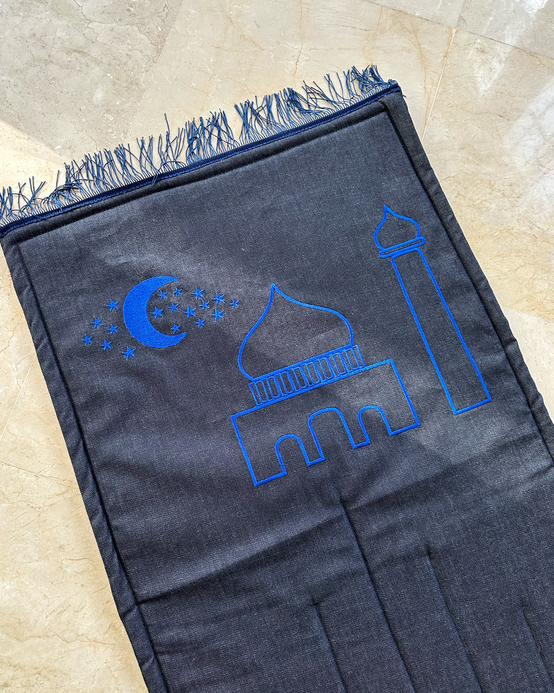 Alfombra de oración premium muy suave - Azul marino
