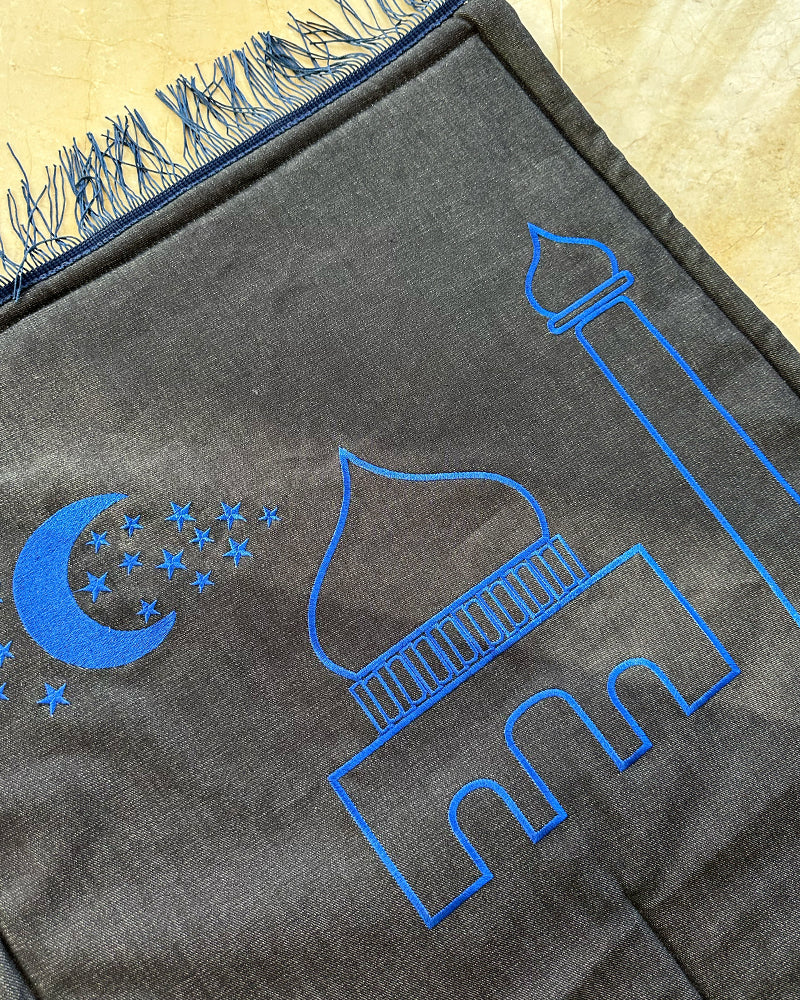 Alfombra de oración premium muy suave - Azul marino