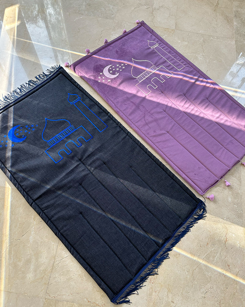 Alfombra de oración premium muy suave - Azul marino