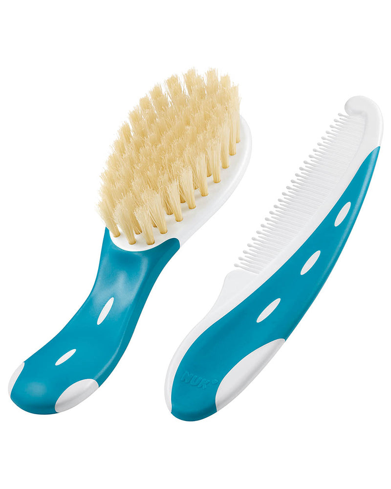 Cepillo y peine extra suave para bebé NUK - Azul