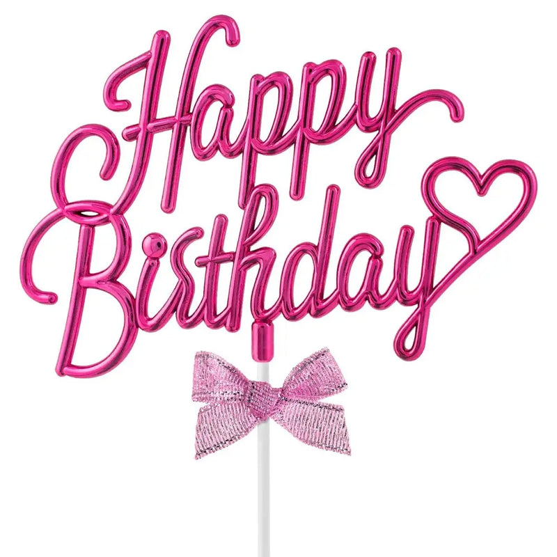 Cake Topper Happy Birthday - Rose