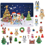 Calendrier de l'Avent Bluey Amazing Box 24 surprises bleu - contenu