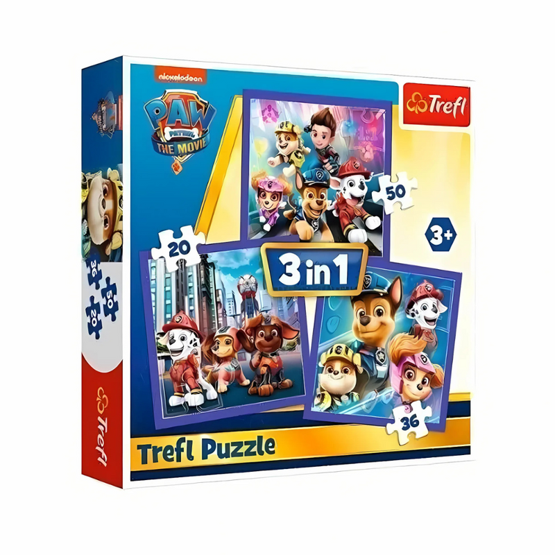 Trefl Puzzle 3en1 Pat Patrouille Prêt pour l'Action- 3A+