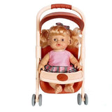Poupée Reborn Bébé avec Poussette Marron - 3A+