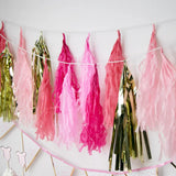 Guirlande Pompons Rose – 200 cm