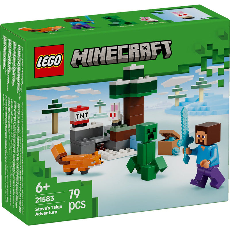 Lego Minecraft - Les aventures de Steve dans la taïga - 79 pièces 6A+