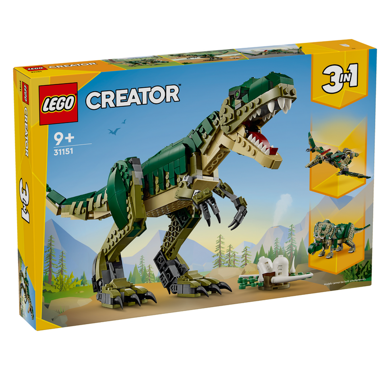 Lego Creator 3-en-1 - Le T-rex - 626 pièces 9A+