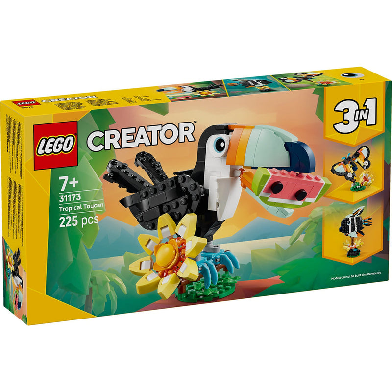 Lego Creator 3-en-1 - Animaux sauvages : le toucan tropical - 225 pièces 7A+