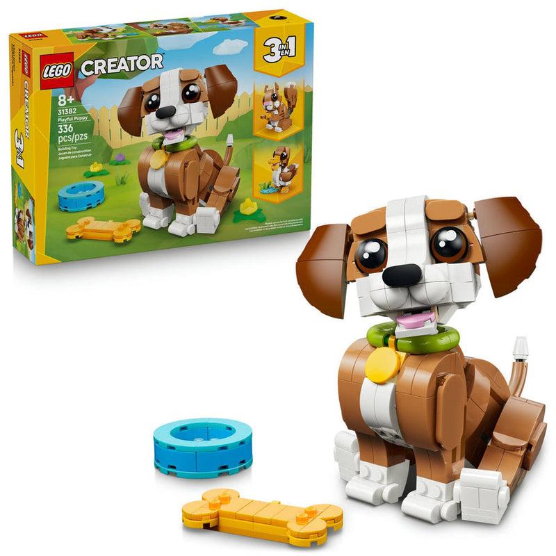 Lego Creator 3-en-1 - Les adorables animaux : le chiot joueur - 336 pièces 8A+